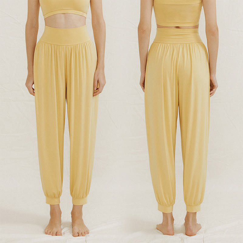 Pantaloni da yoga Olivenorma Airflow Bloomers - Giallo - L - image 4