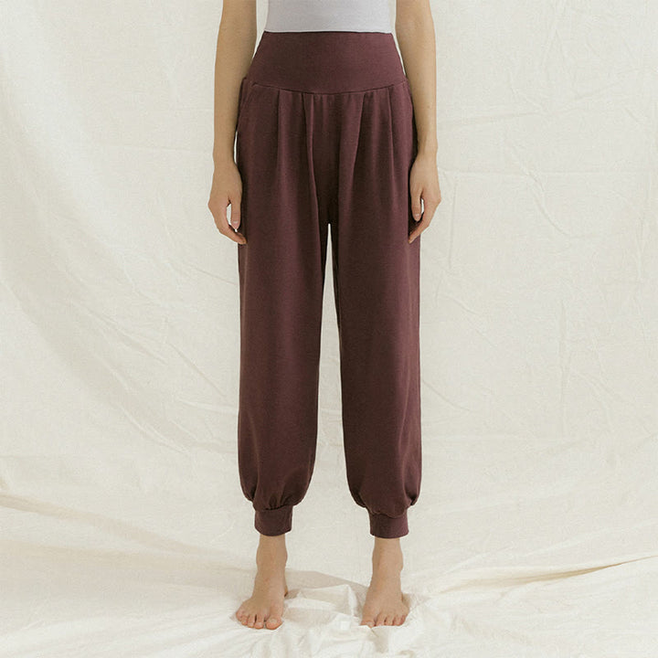 Pantaloni da yoga a pantaloncino dritto Olivenorma - Marrone - L - image 9