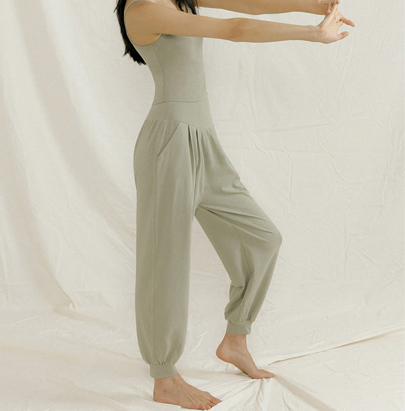 Pantaloni da yoga a pantaloncino dritto Olivenorma