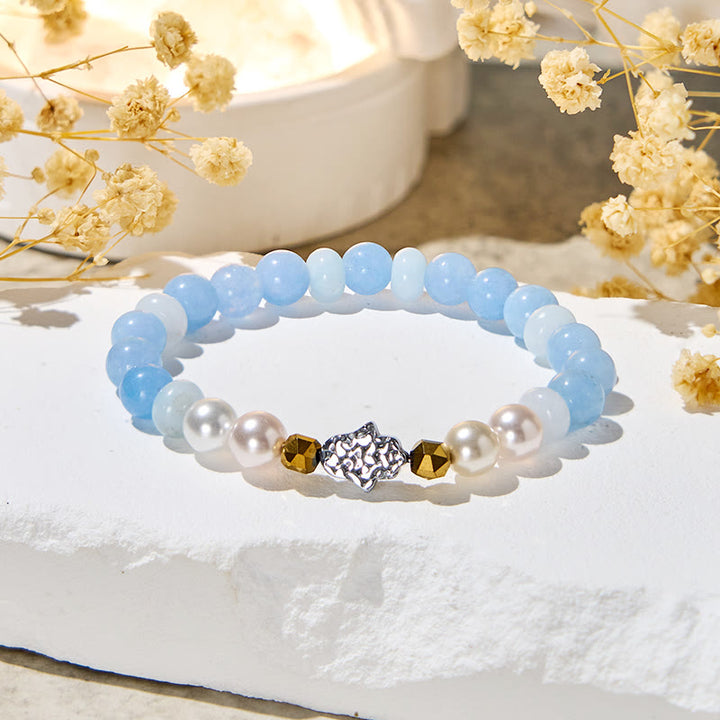 Bracciale Olivenorma "Misty Glow" in acquamarina per la tranquillità - image 5