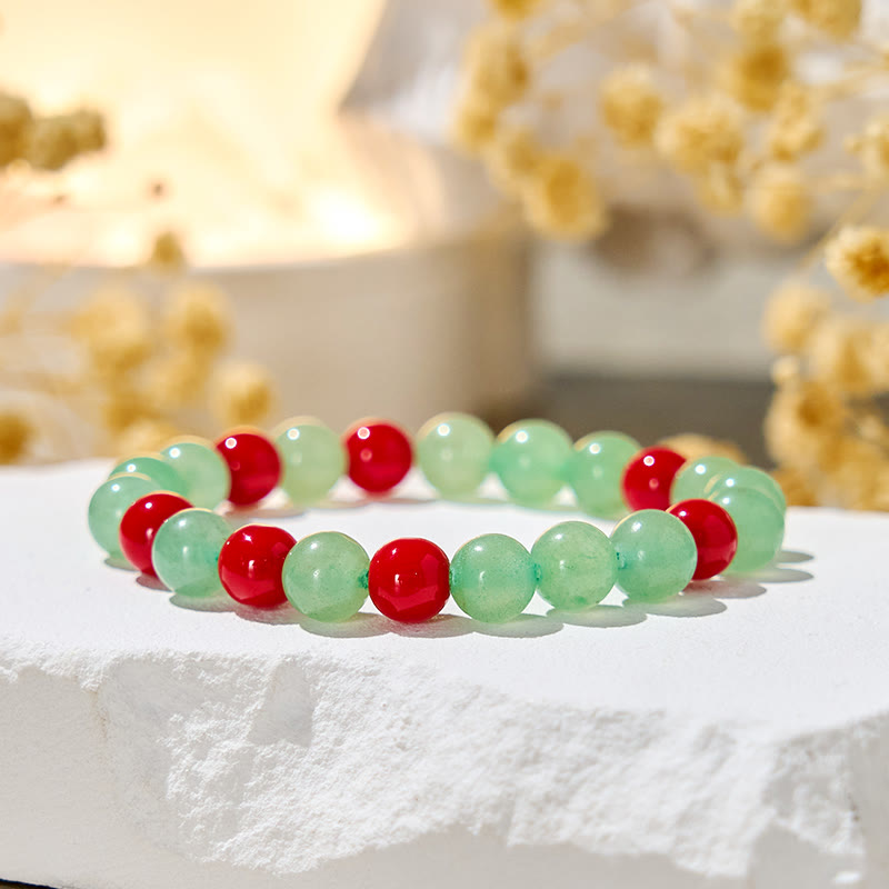 Bracciale Vitality in corallo rosso "Serene Pulse" Olivenorma - Pietra naturale - image 1