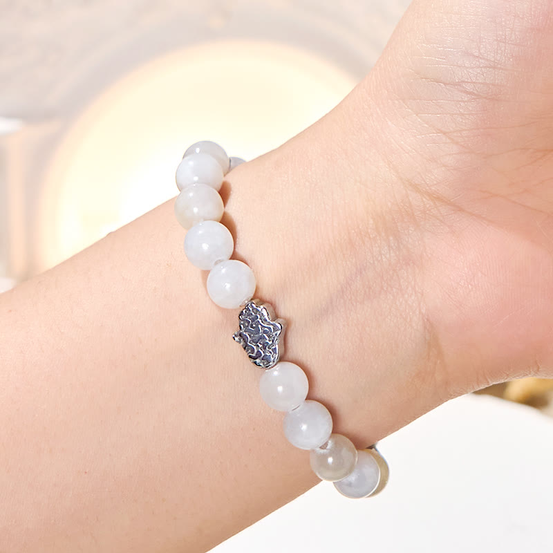 Bracciale Calcedonio Bianco Olivenorma "Sky Whisper" - image 2