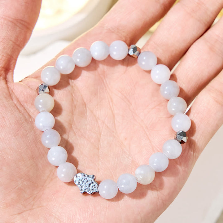 Bracciale Calcedonio Bianco Olivenorma "Sky Whisper" - image 3