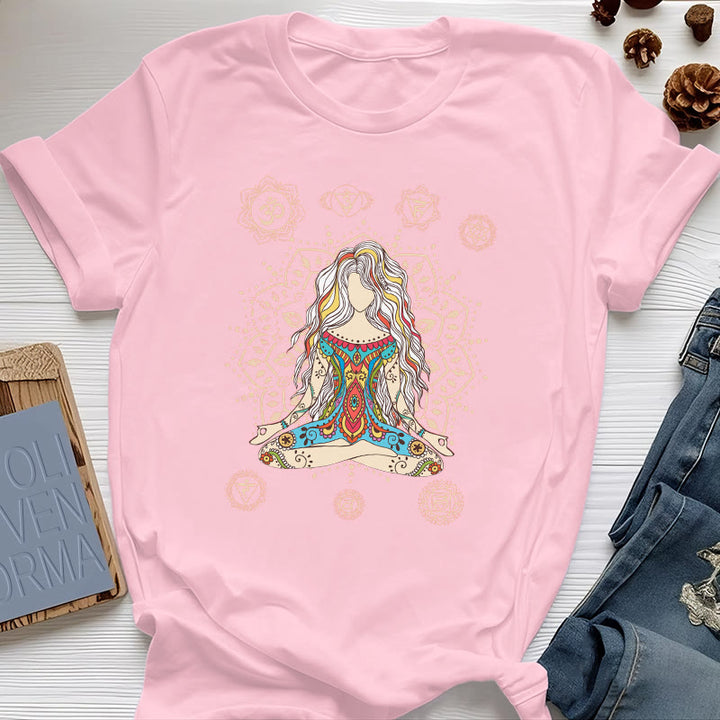 Maglietta in cotone con la scritta "Dea Meditante Olivenorma" - Rosa - 2XL - image 10
