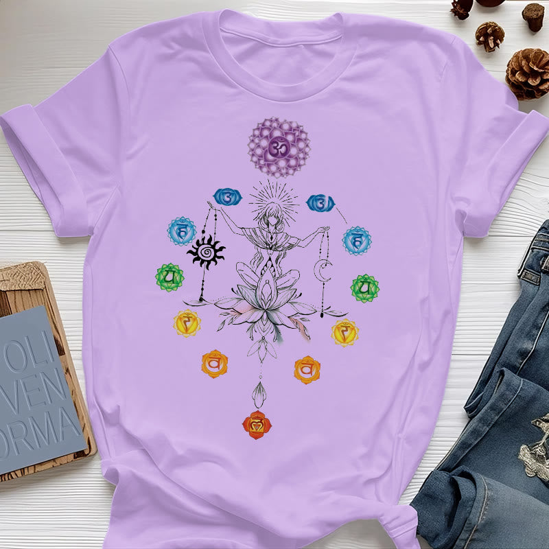 Maglietta Olivenorma con energia dei chakra radicati - Viola - 2XL - image 18