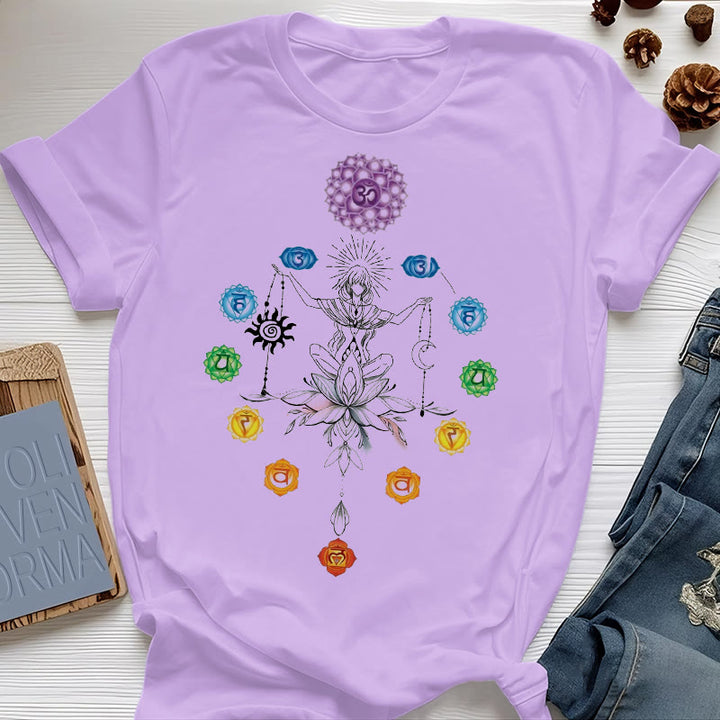 Maglietta Olivenorma con energia dei chakra radicati - Viola - 2XL - image 18