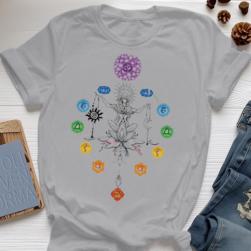 Maglietta Olivenorma con energia dei chakra radicati - Grigio - 2XL - image 11