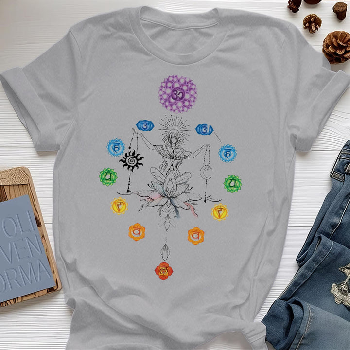 Maglietta Olivenorma con energia dei chakra radicati - Grigio - 2XL - image 11