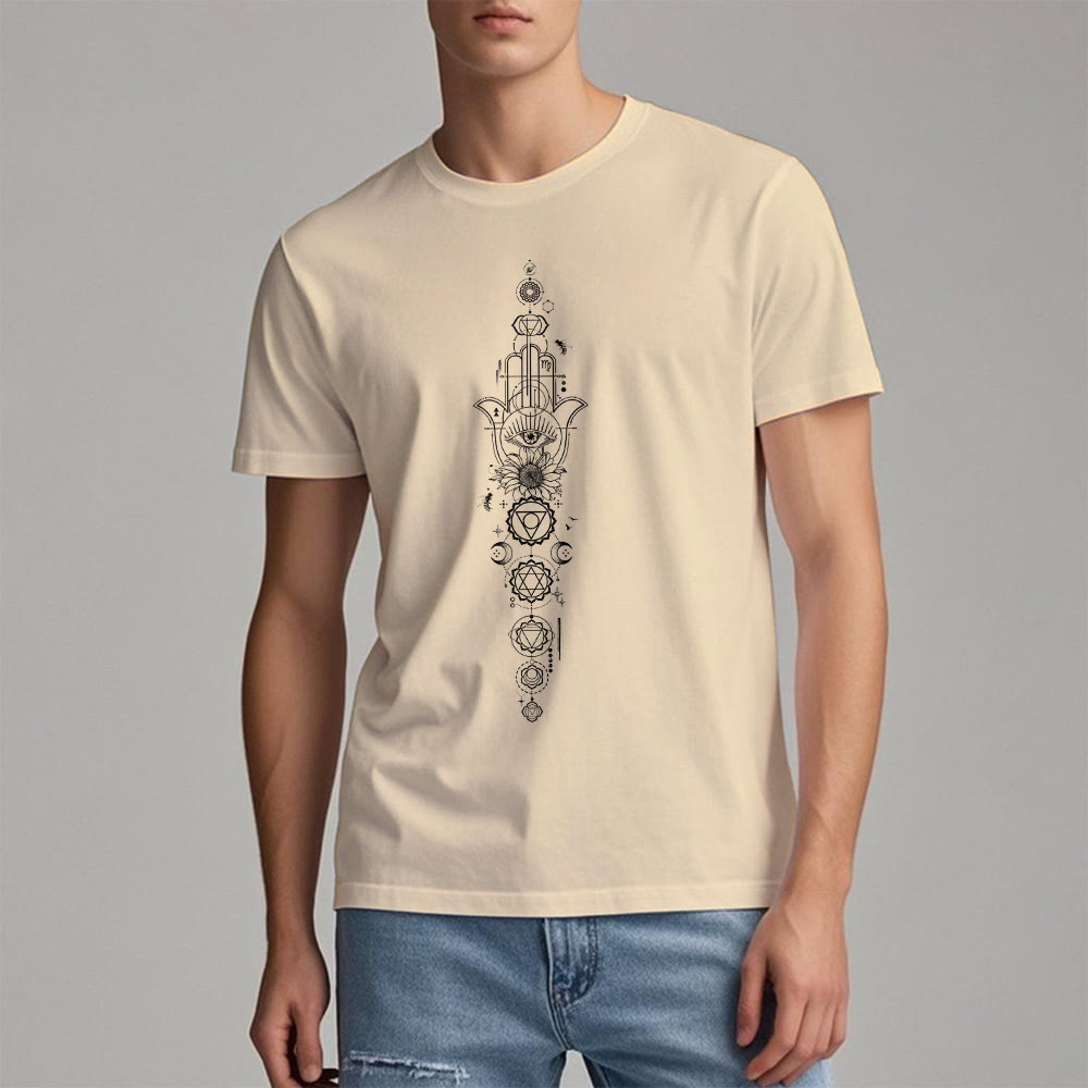 Maglietta Olivenorma Hamsa per la meditazione contro il malocchio e i chakra - image 15