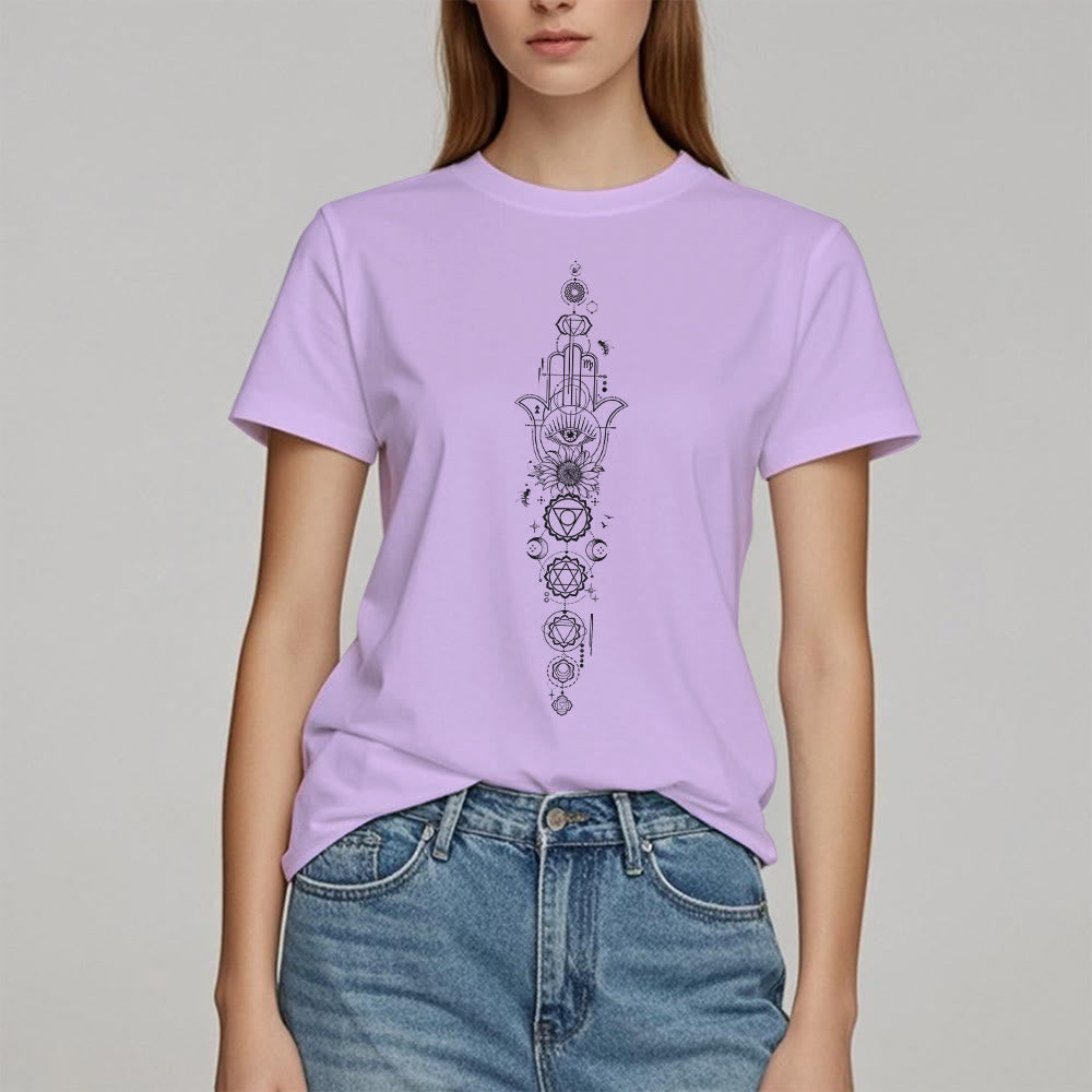 Maglietta Olivenorma Hamsa per la meditazione contro il malocchio e i chakra - image 19