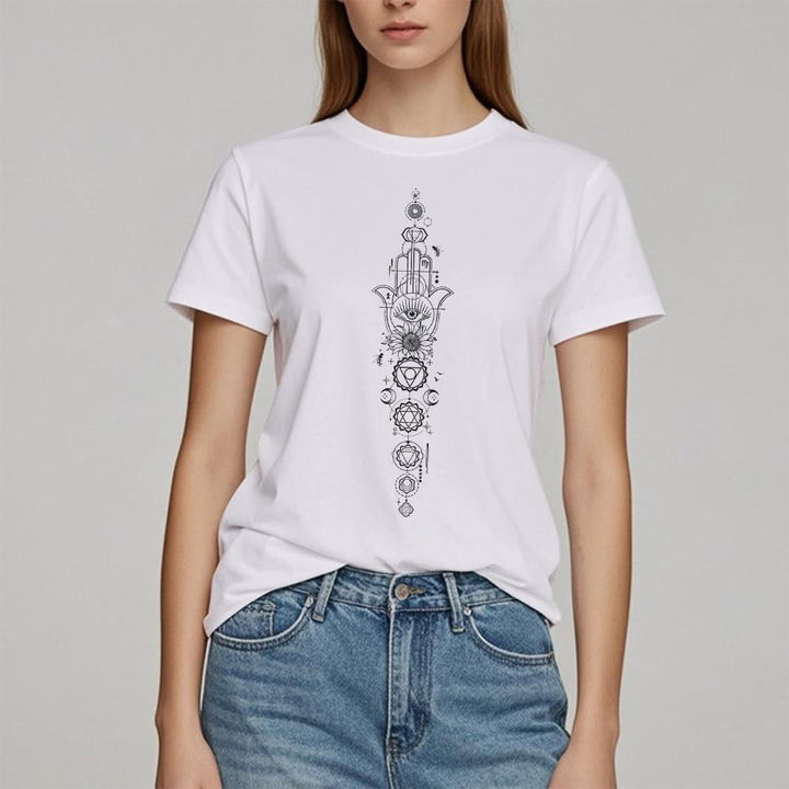 Maglietta Olivenorma Hamsa per la meditazione contro il malocchio e i chakra - image 8