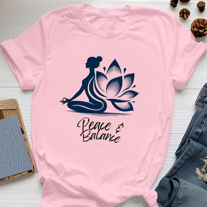 Maglietta da donna Olivenorma Peace & Balance Yoga Meditation