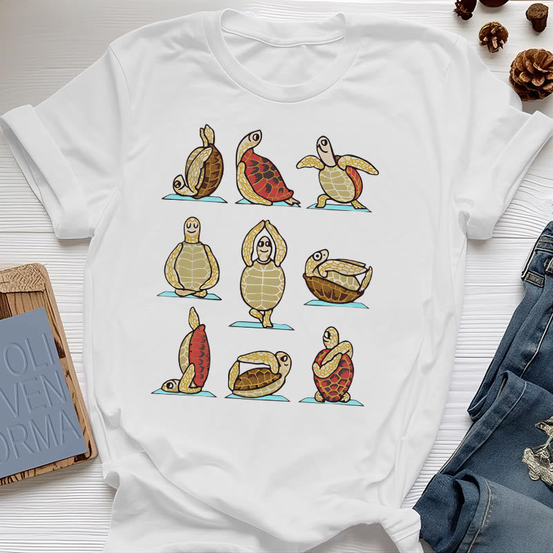 Maglietta Olivenorma Yoga Turtle - Bianco - 2XL - image 5