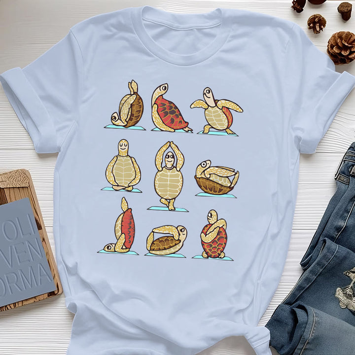 Maglietta Olivenorma Yoga Turtle - Blu - 2XL - image 12