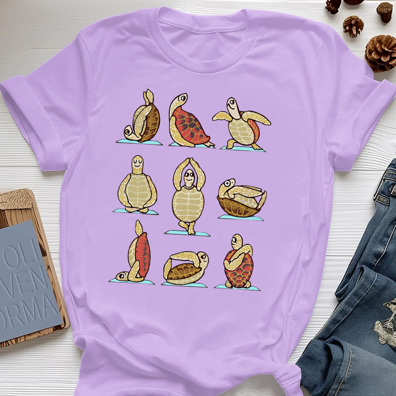 Maglietta Olivenorma Yoga Turtle - Viola - 2XL - image 18