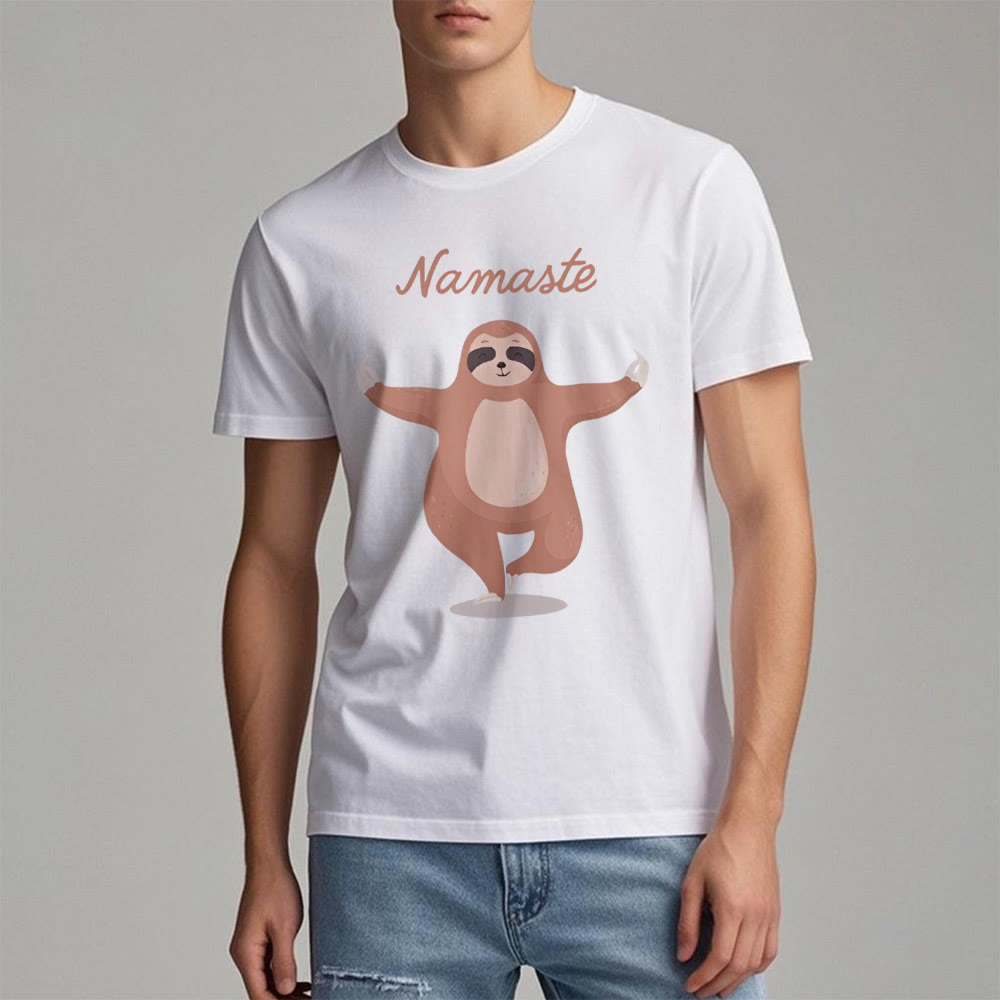 Maglietta Olivenorma Yoga con citazione "Namaste" e "Bradipo" - image 7