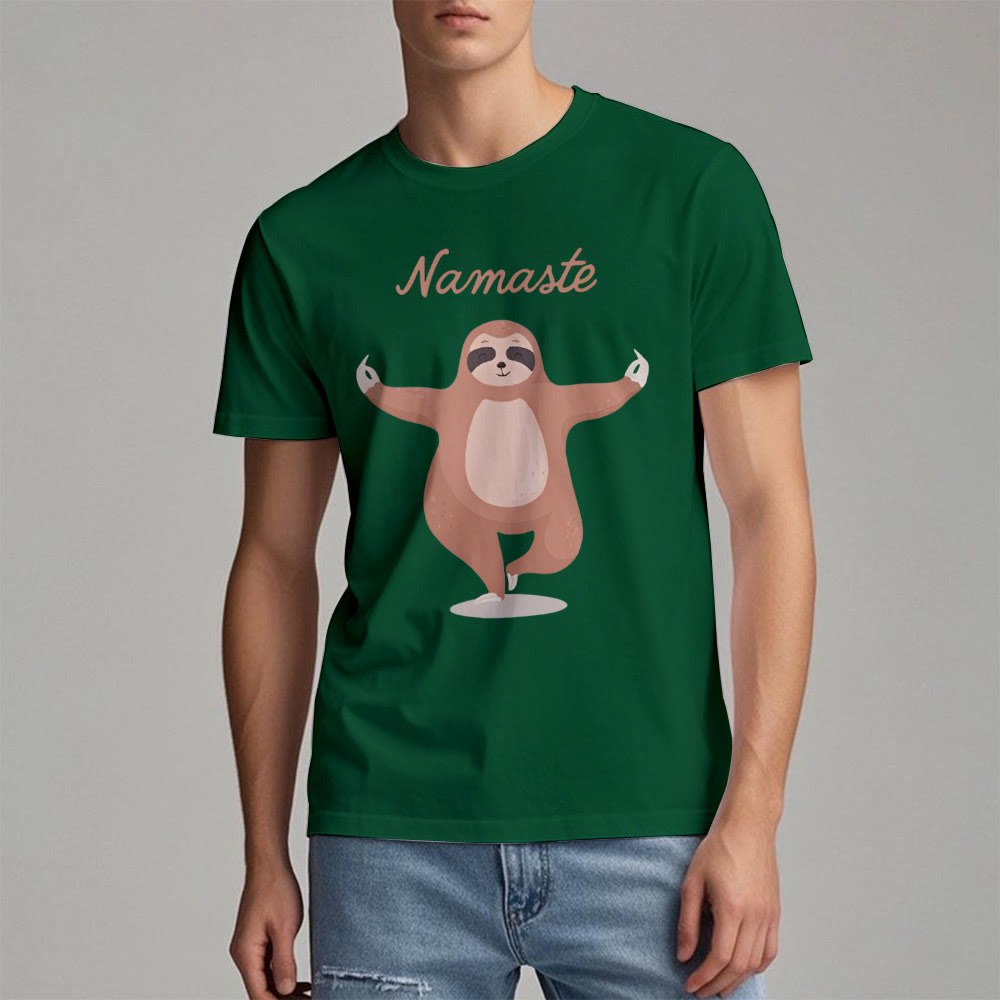 Maglietta Olivenorma Yoga con citazione "Namaste" e "Bradipo" - image 23
