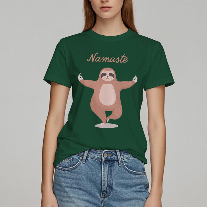 Maglietta Olivenorma Yoga con citazione "Namaste" e "Bradipo" - image 22