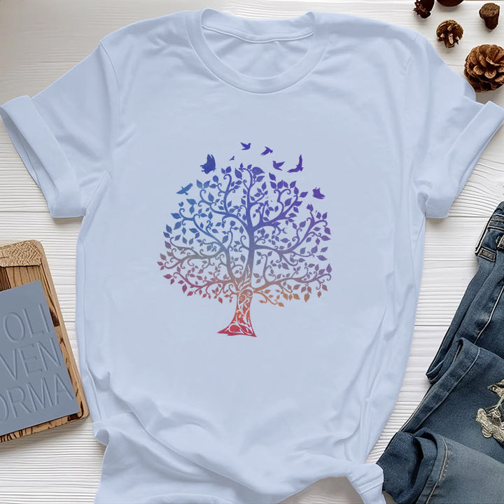 T-shirt stampata con logo Olivenorma "Albero della vita"