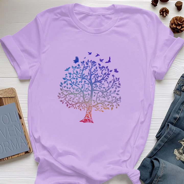 T-shirt stampata con logo Olivenorma "Albero della vita"