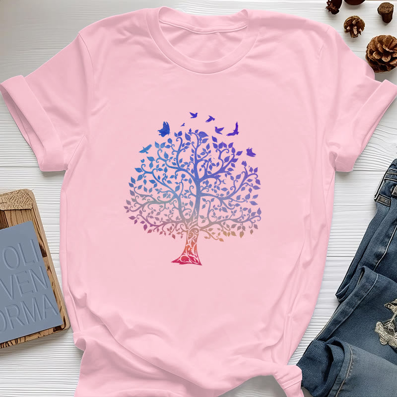 T-shirt stampata con logo Olivenorma "Albero della vita"
