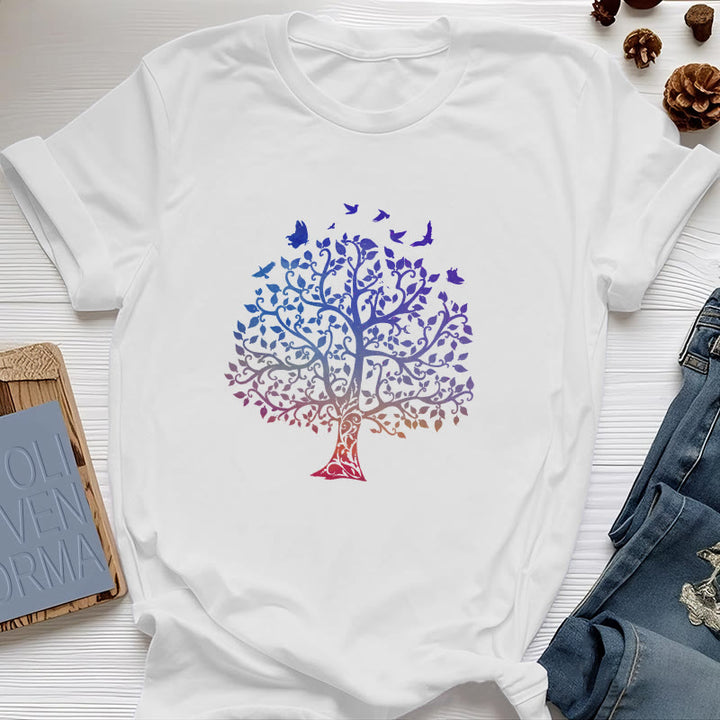 T-shirt stampata con logo Olivenorma "Albero della vita"