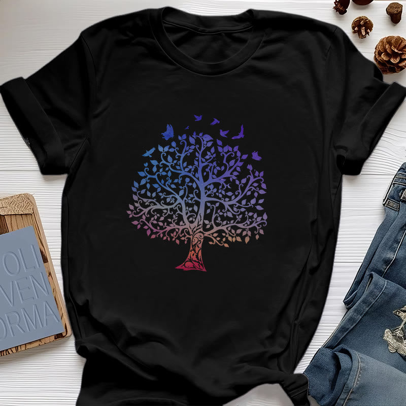 T-shirt stampata con logo Olivenorma "Albero della vita"