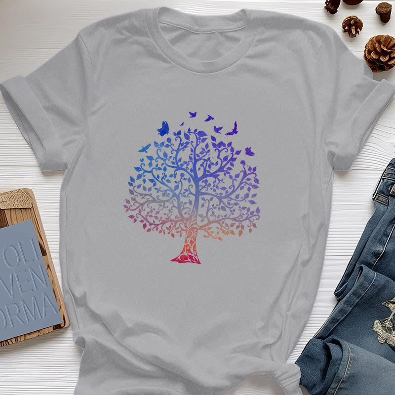 T-shirt stampata con logo Olivenorma "Albero della vita"