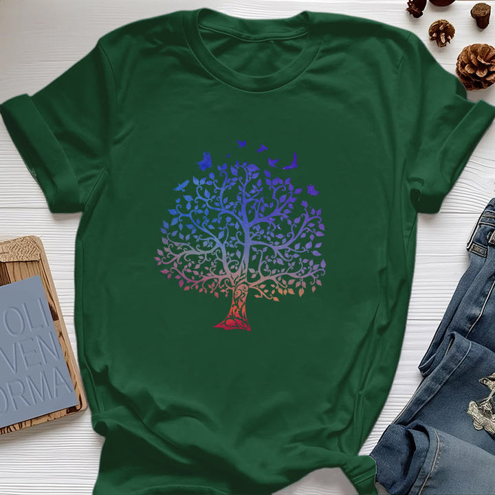 T-shirt stampata con logo Olivenorma "Albero della vita"