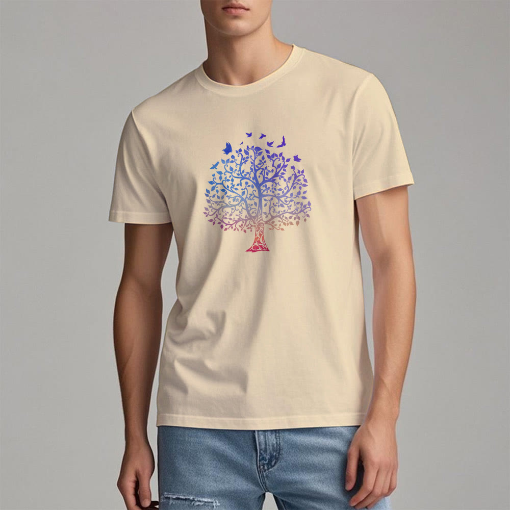 T-shirt stampata con logo Olivenorma "Albero della vita"