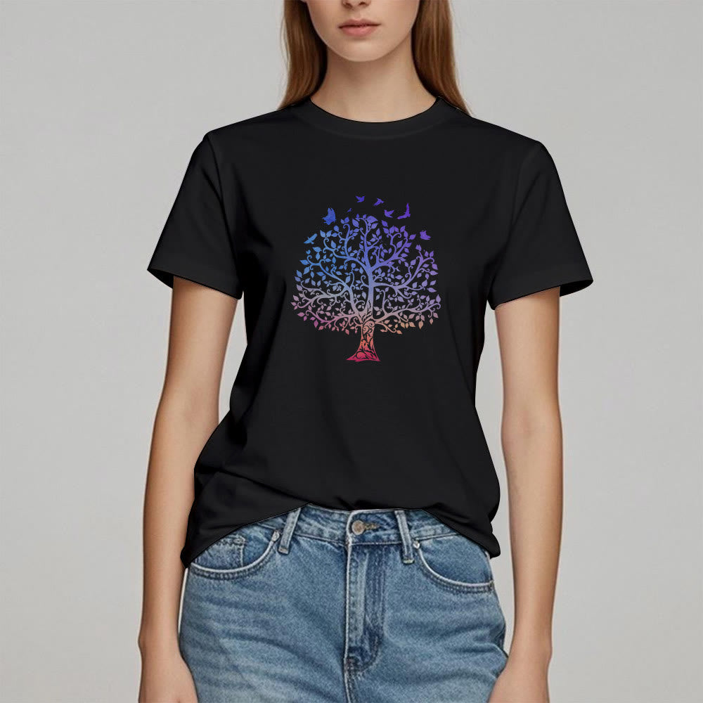 T-shirt stampata con logo Olivenorma "Albero della vita"