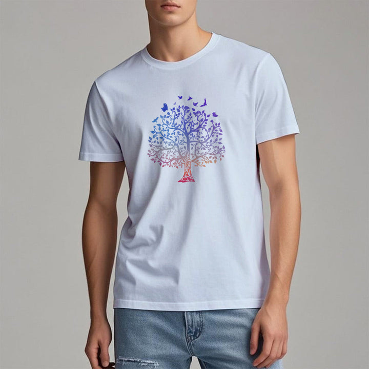 T-shirt stampata con logo Olivenorma "Albero della vita"