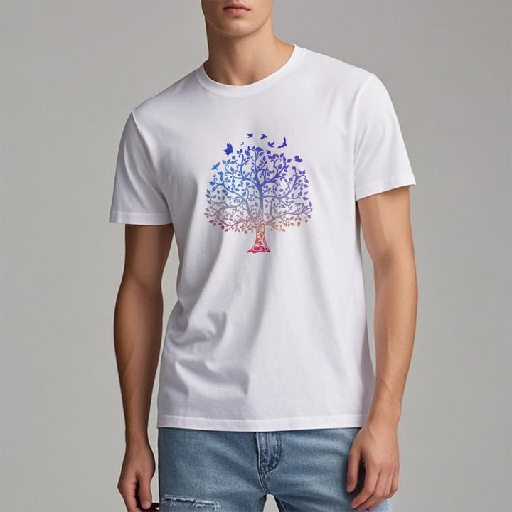 T-shirt stampata con logo Olivenorma "Albero della vita"