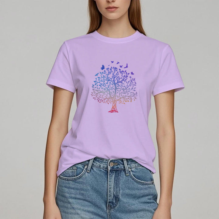 T-shirt stampata con logo Olivenorma "Albero della vita"