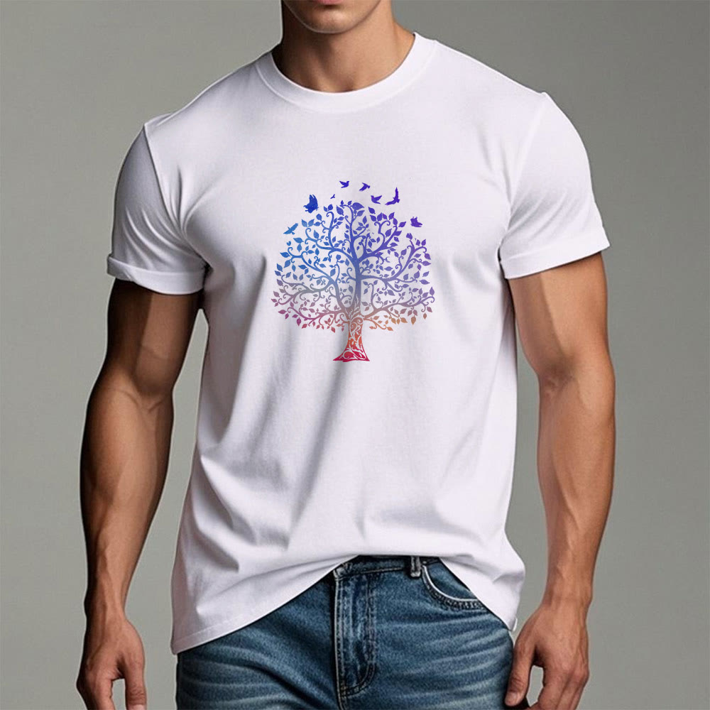 T-shirt stampata con logo Olivenorma "Albero della vita"