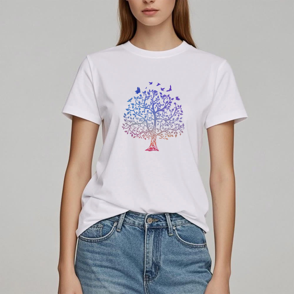 T-shirt stampata con logo Olivenorma "Albero della vita"