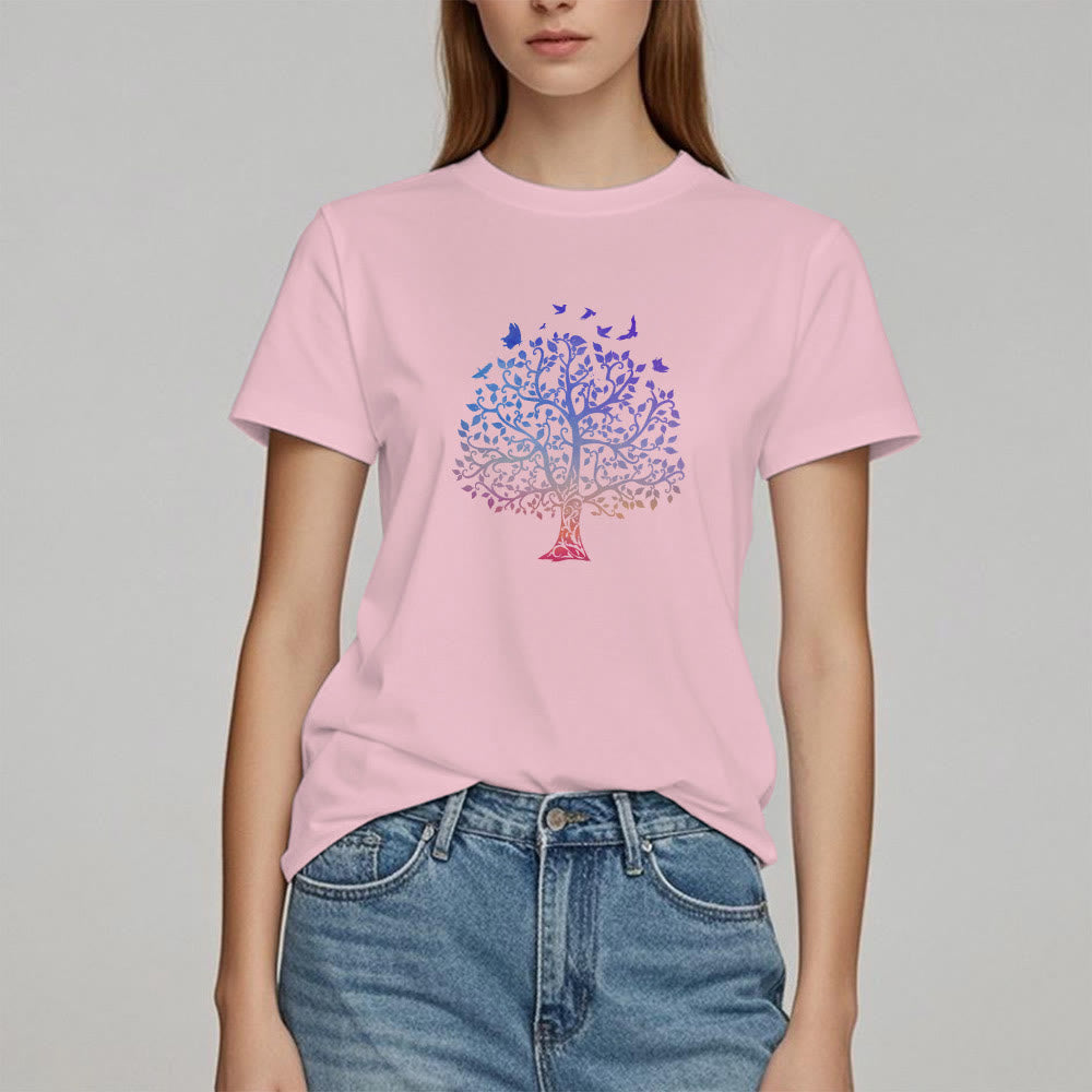 T-shirt stampata con logo Olivenorma "Albero della vita"