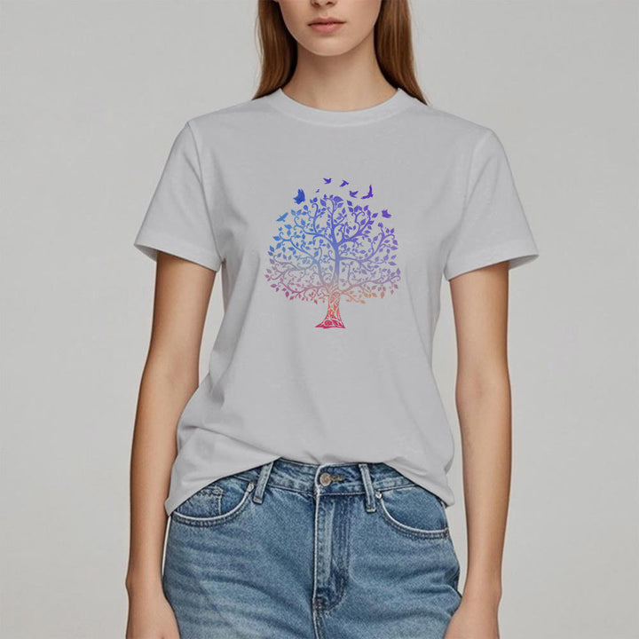 T-shirt stampata con logo Olivenorma "Albero della vita"