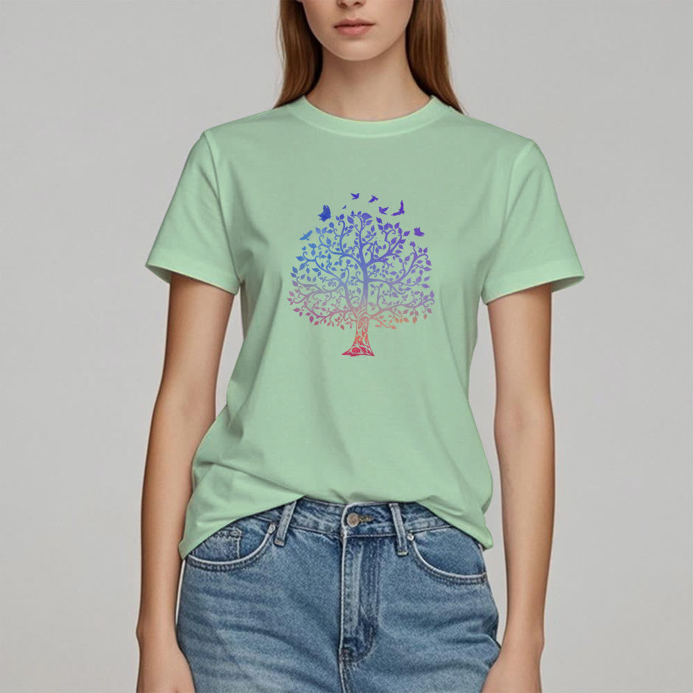 T-shirt stampata con logo Olivenorma "Albero della vita"