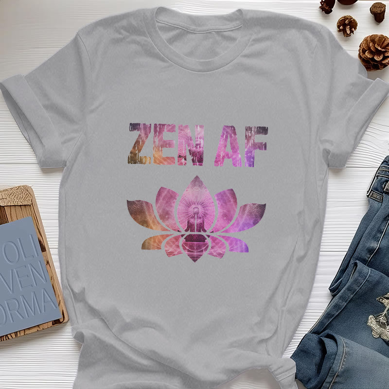 T-shirt Olivenorma Zen AF Yoga Lotus - Grigio - 2XL - image 8
