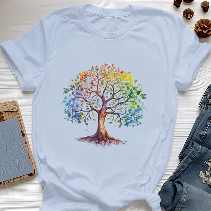 Maglietta Olivenorma Chakra Albero della Vita Colorato - Blu - 2XL - image 13