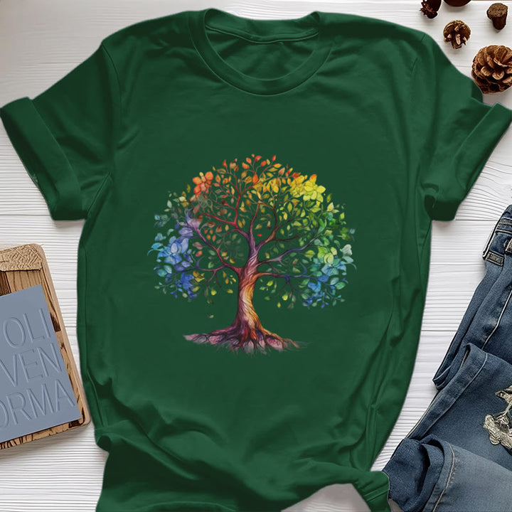 Maglietta Olivenorma Chakra Albero della Vita Colorato - Verde scuro - 2XL - image 22