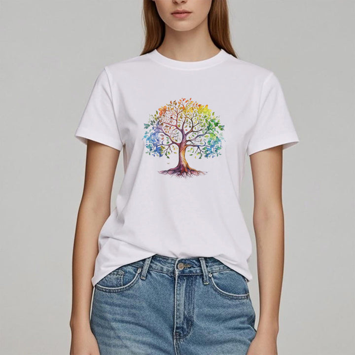 Maglietta Olivenorma Chakra Albero della Vita Colorato