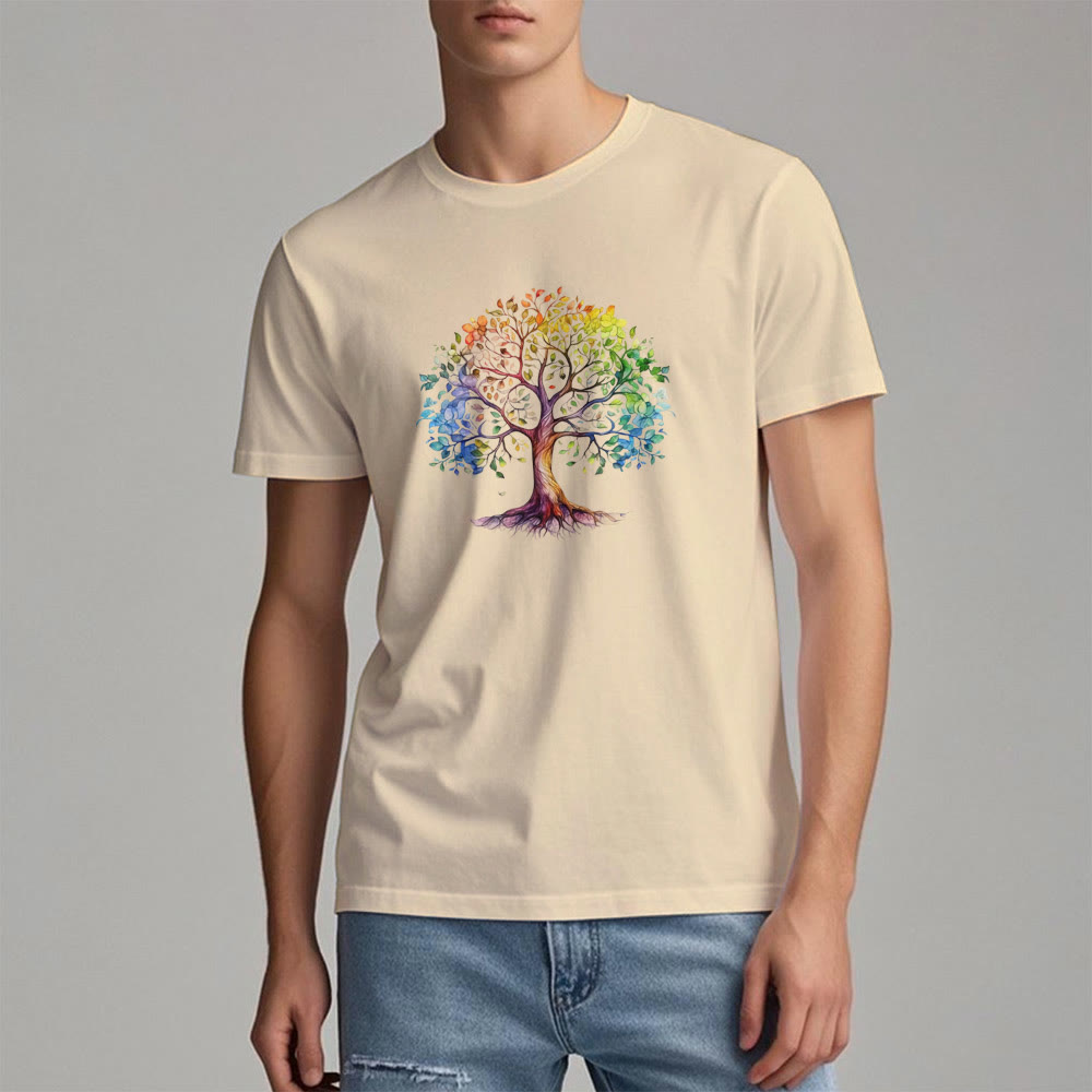 Maglietta Olivenorma Chakra Albero della Vita Colorato