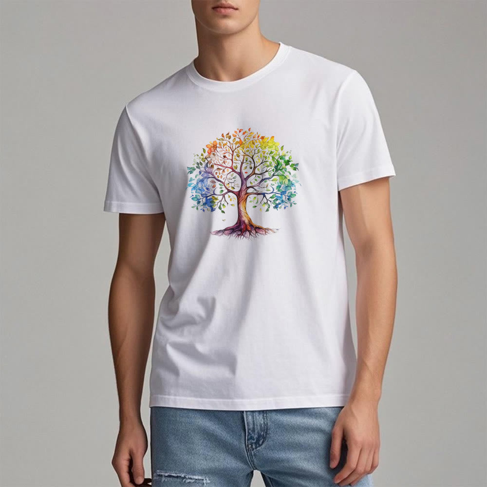 Maglietta Olivenorma Chakra Albero della Vita Colorato