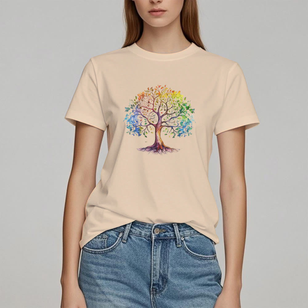 Maglietta Olivenorma Chakra Albero della Vita Colorato