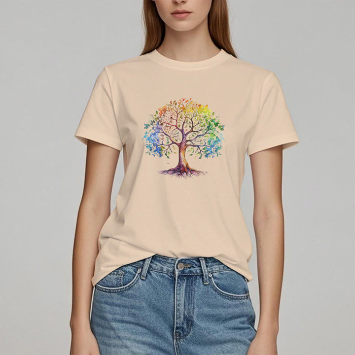 Maglietta Olivenorma Chakra Albero della Vita Colorato