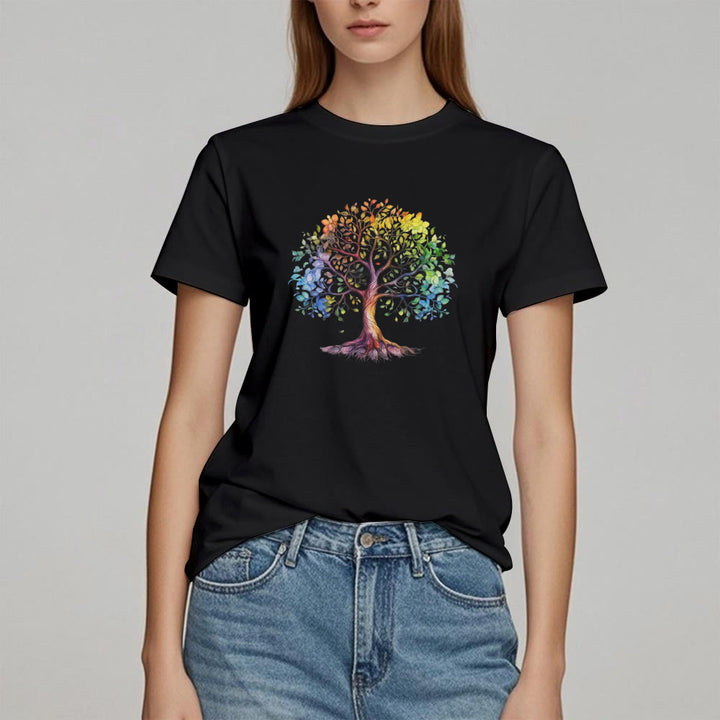 Maglietta Olivenorma Chakra Albero della Vita Colorato