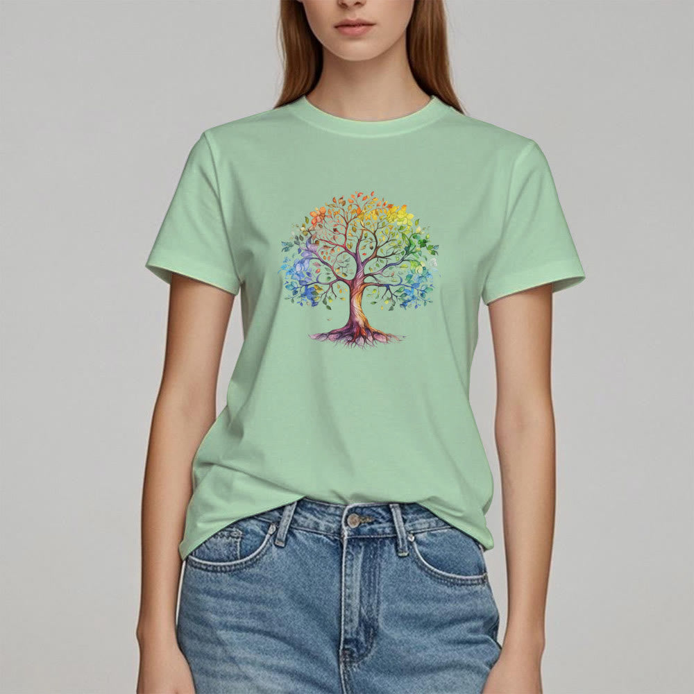 Maglietta Olivenorma Chakra Albero della Vita Colorato - image 21