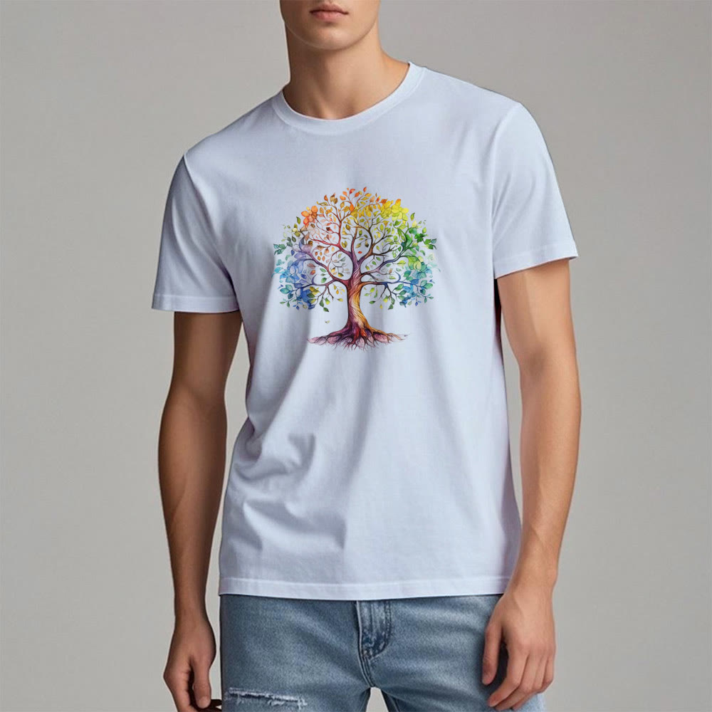 Maglietta Olivenorma Chakra Albero della Vita Colorato